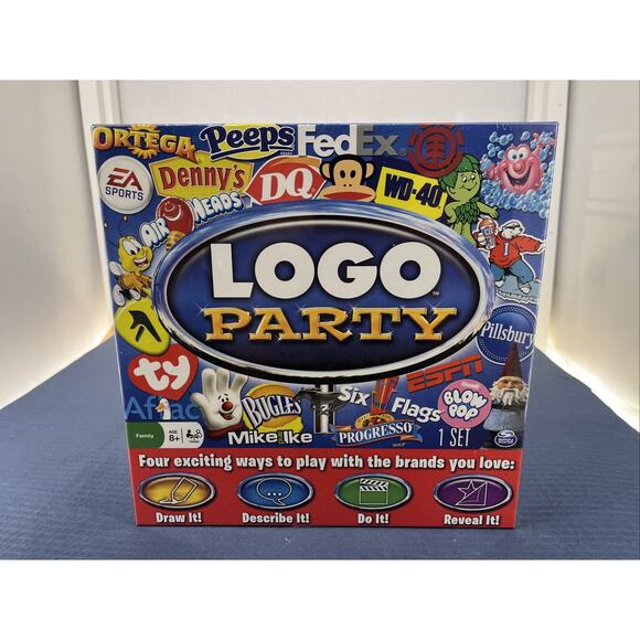 LOGO PARTY FAMILY GAME AGE 8+ Spin Master Board Game BRAND NEW Sealed! - Picture 1 of 5